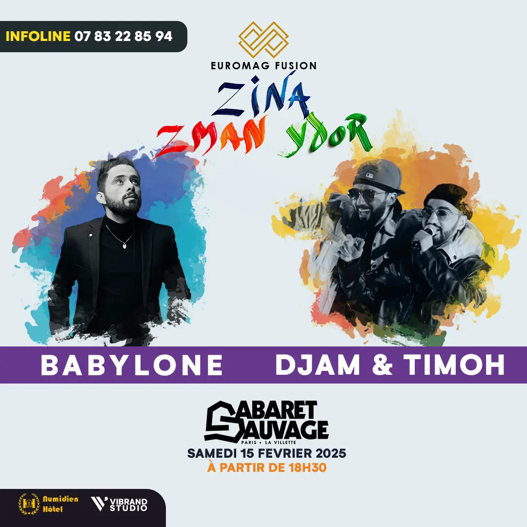 Concert Babylone, Djam & Timoh, pop-folk, Paris février 2025